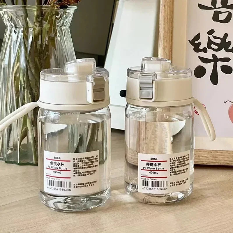 350/550ml Travel Plastic Clear Drinking Bottle Sports Water Bottle Drinking Cup Leakproof for Outdoor Camping
