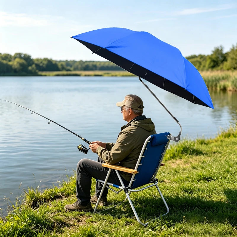 Adjustable Outdoor Sunshade Umbrella UV Protection Fishing Camping Beach Chair Umbrella Multi-functional Long Handle Umbrella