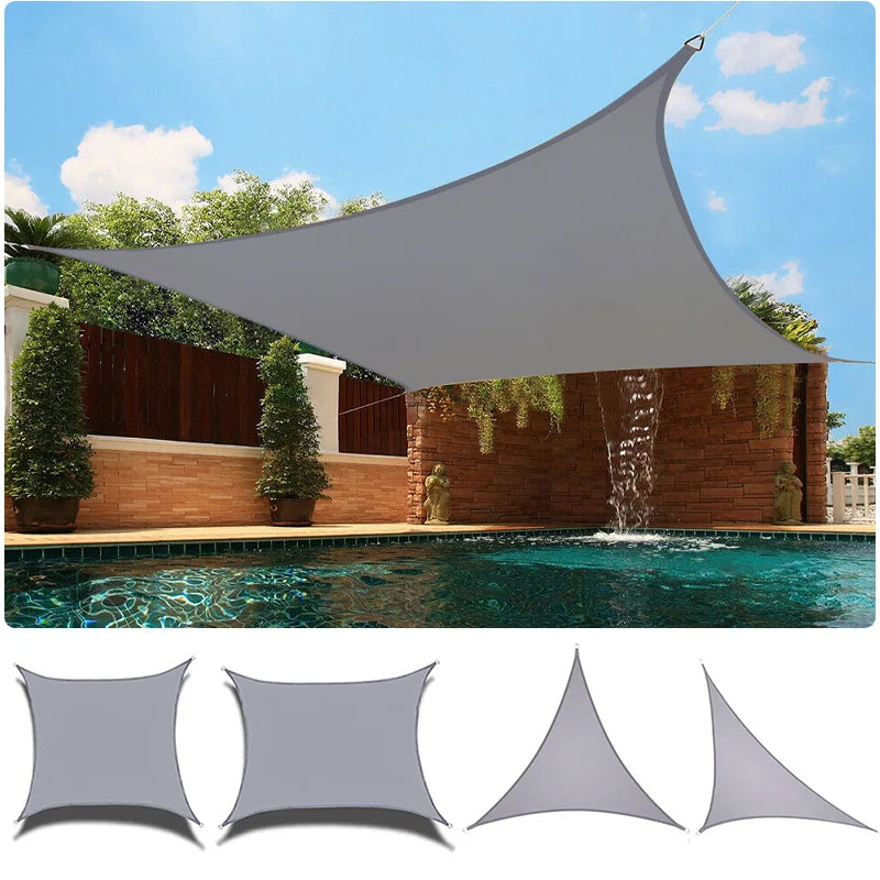 420D Waterproof Square Rectangular Shade sail, Outdoor Garden Swimming Pool Awning, Camping Hiking Sun shelter