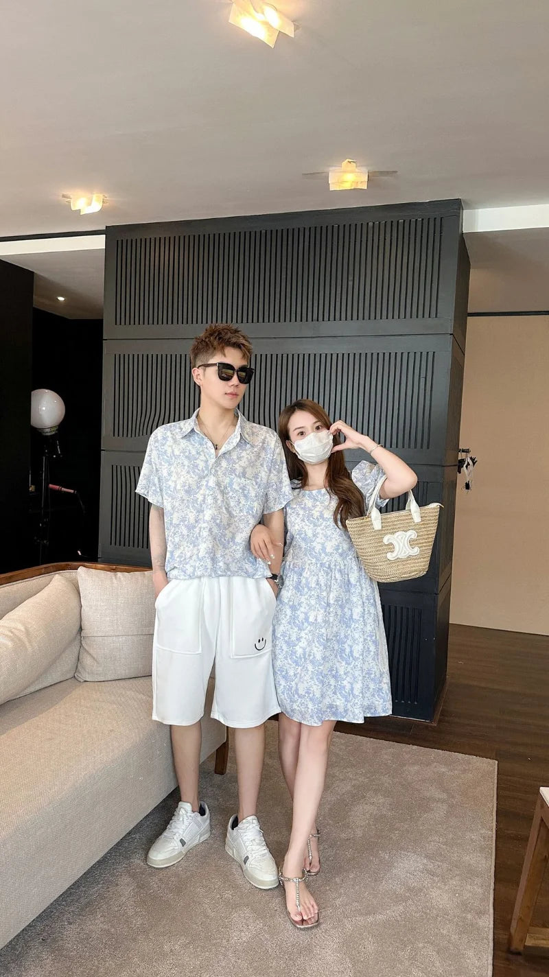 Resort Family Summer Couple Look Beach Clothes Mother and Daughter Dress Vacation Father Son Combinations Shirts Shorts Outfits