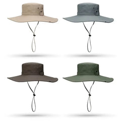 Summer Mountaineering Fishing Hat Men's UV Resistant Fisherman Hat Large Eave Outdoor Work Sun Protection Hat Sun Visor Hat