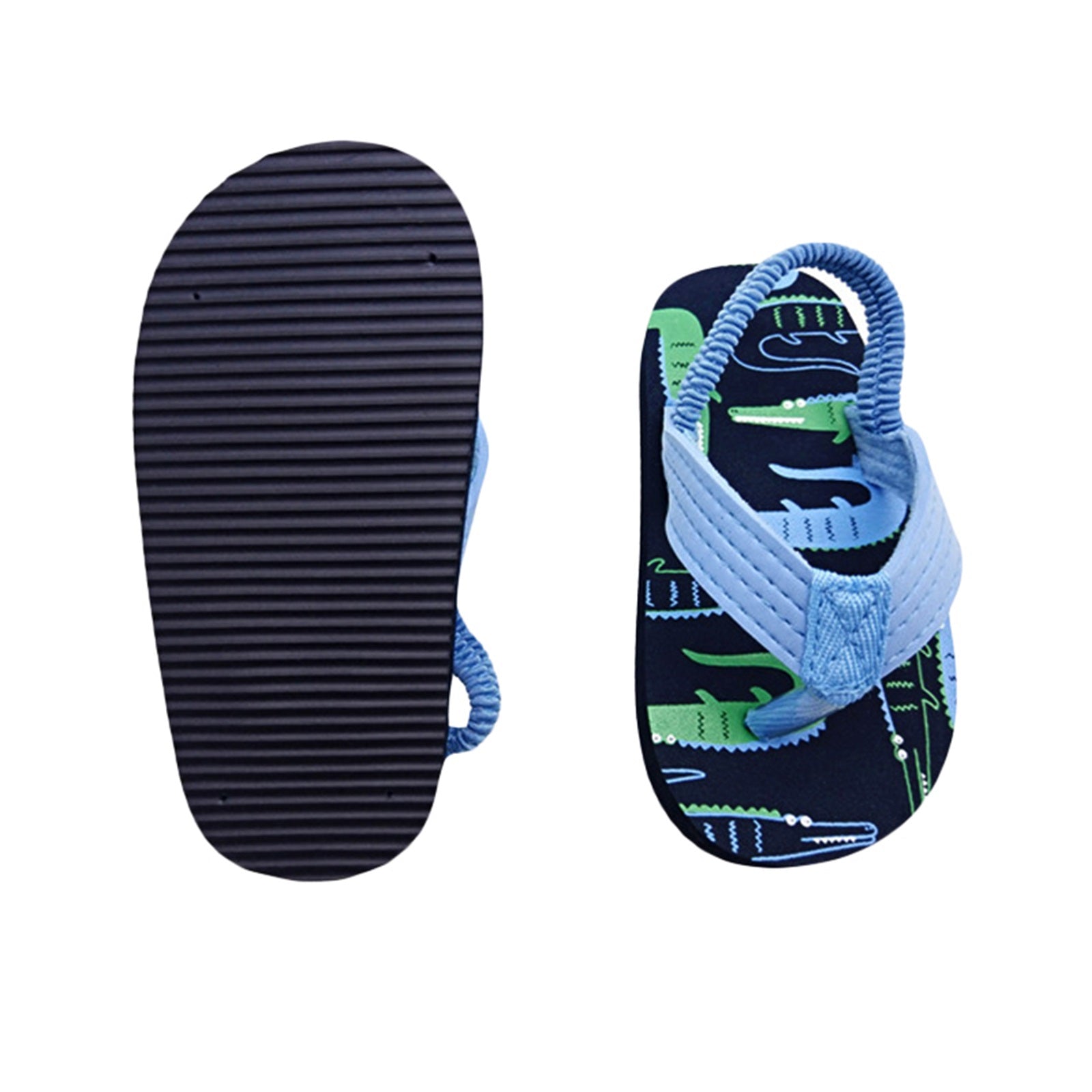 Toddler Flip Flops Shoes Little Kid Sandals with Back Strap Boys Girls Water Shoes for Beach and Pool