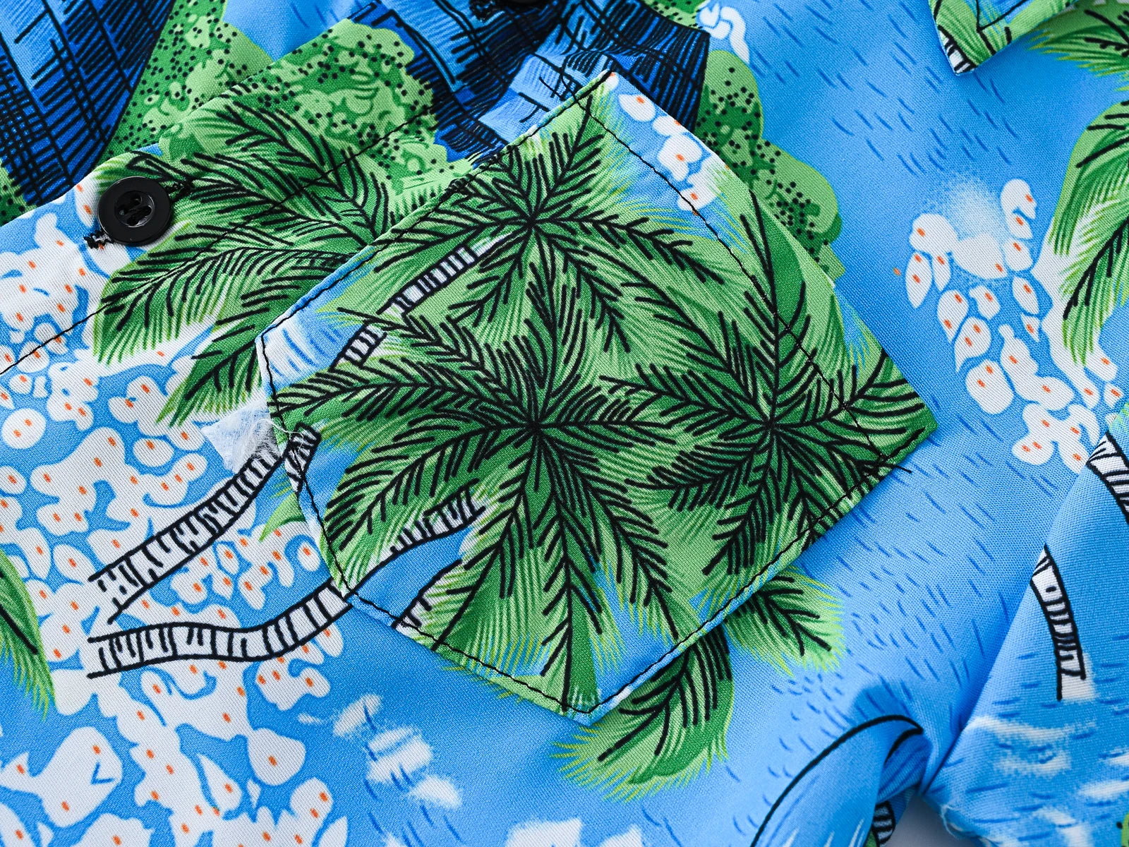 Cool Cozy Summer Coconut Palm Beach Shirts for Boys and Girls