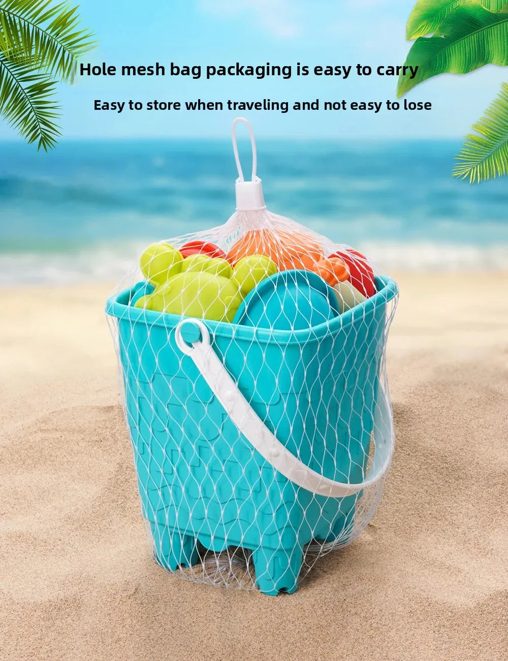 14/16 PCS Beach Toys for Kids Sand Toys Set for Toddlers Sandbox Toys with Bucket Shovel Rake Set Summer Outdoor Children Gifts