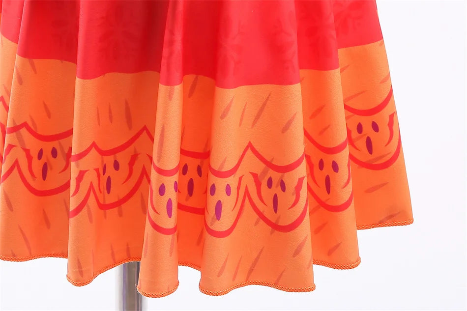 Encanto Cosplay Mirabel Isabela 2Pcs Tops Skirt Set Girls Dolores Luisa Pepa Bikini Swimwear Children Print Beachwear Costumes