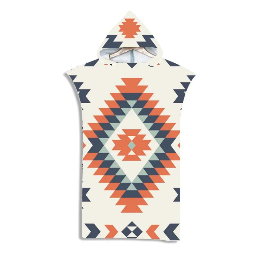 Adult Kids Beach Towel Quick Dry Hooded Cloak Children Women Large Bath Towels Sand Free Poncho Bathrobe For Summer Swim Surf