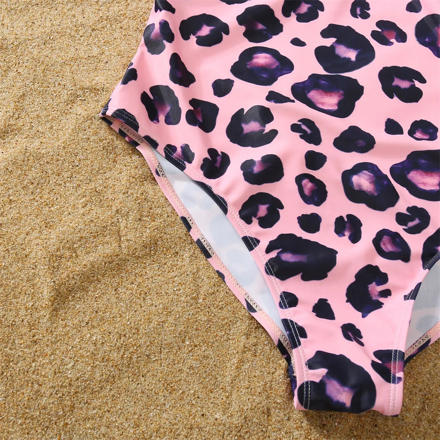 Dinosaurs Swimwear Family Matching Outfits V-Neck Mother Daughter Swimsuits Mommy and Me Dresses Clothes Father Son Swim Shorts