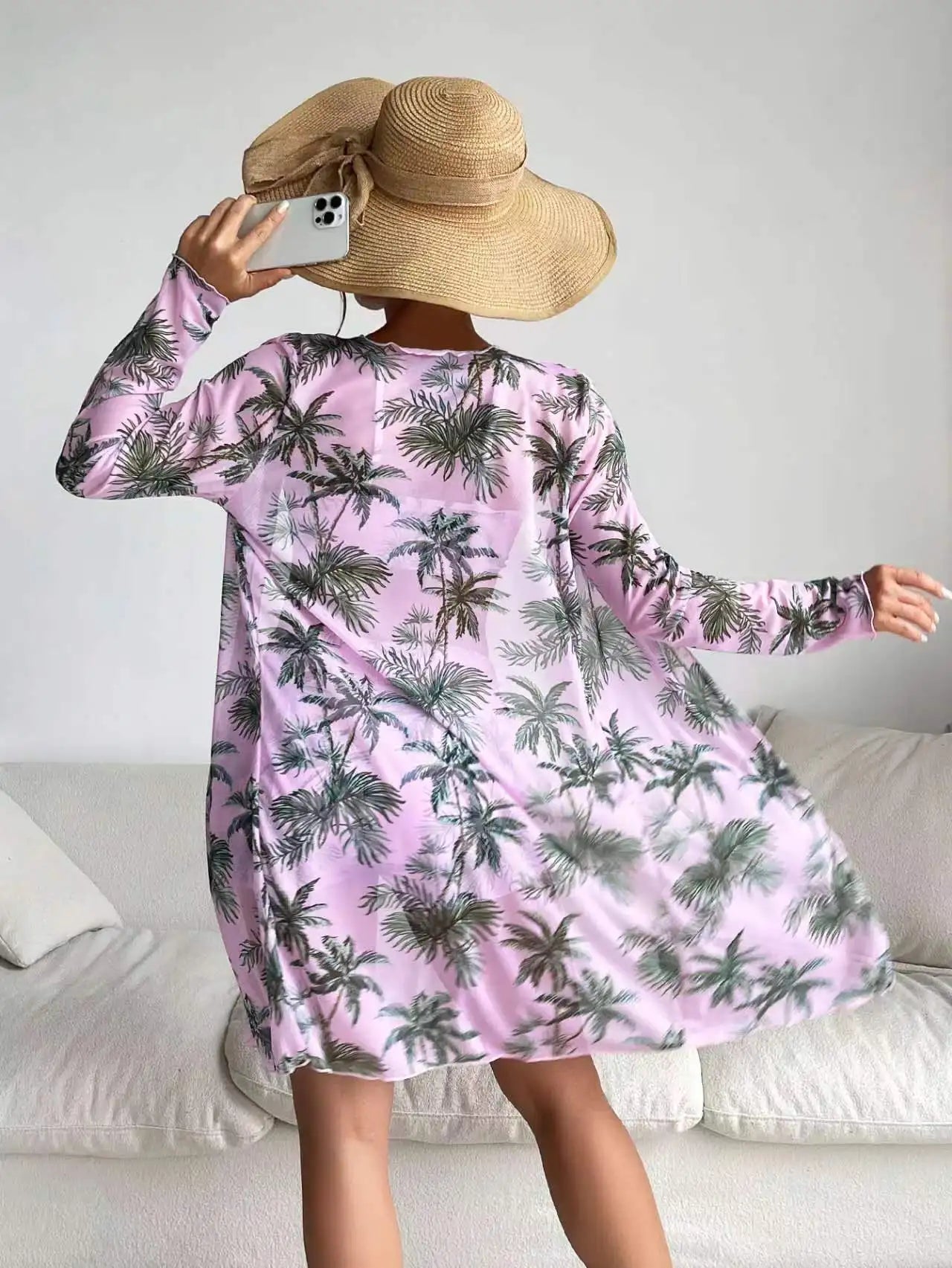 Summer Print Swimsuits Tankini Sets Female Swimwear Sports Beach Wear Three-Piece Bathing Suits Pool Women's Swimming Suit