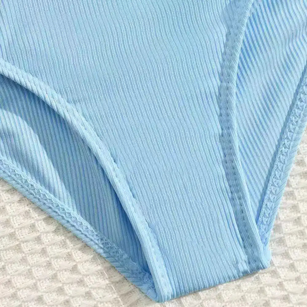 2026 Solid Girls Swimsuit Halter Triangle Bikinis Kids Swimwear Female Children's Bathers Bathing Swimming Swim Suit 8-12Y