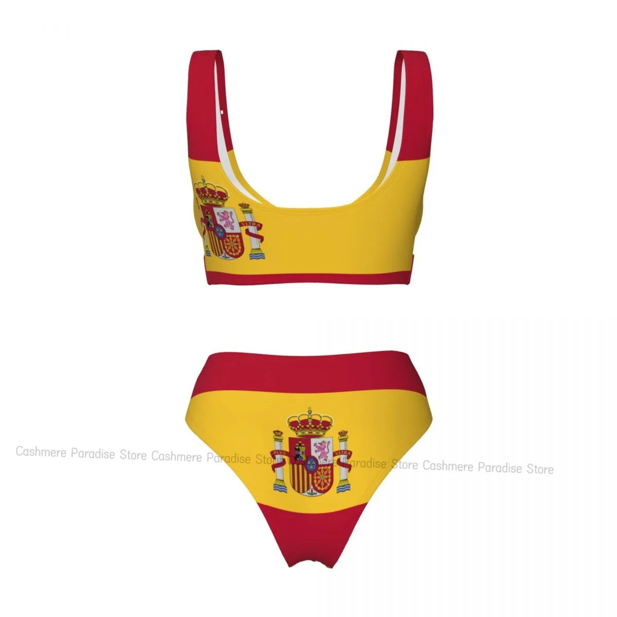 The Push-Up Bikini Women Sexy Separate Swimsuit Spain Flag Two-piece Beachwear