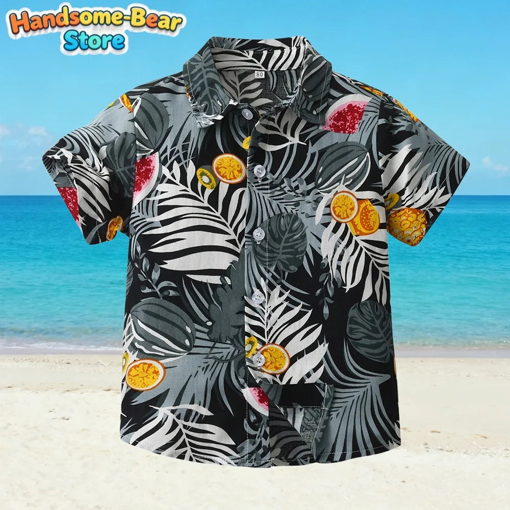 Hawaiian New Kids' Shirt Fashion Pattern 3D Print Shirt Summer Holiday Casual Harajuku t-Shirt Outdoors Simple Boys Girls Shirts