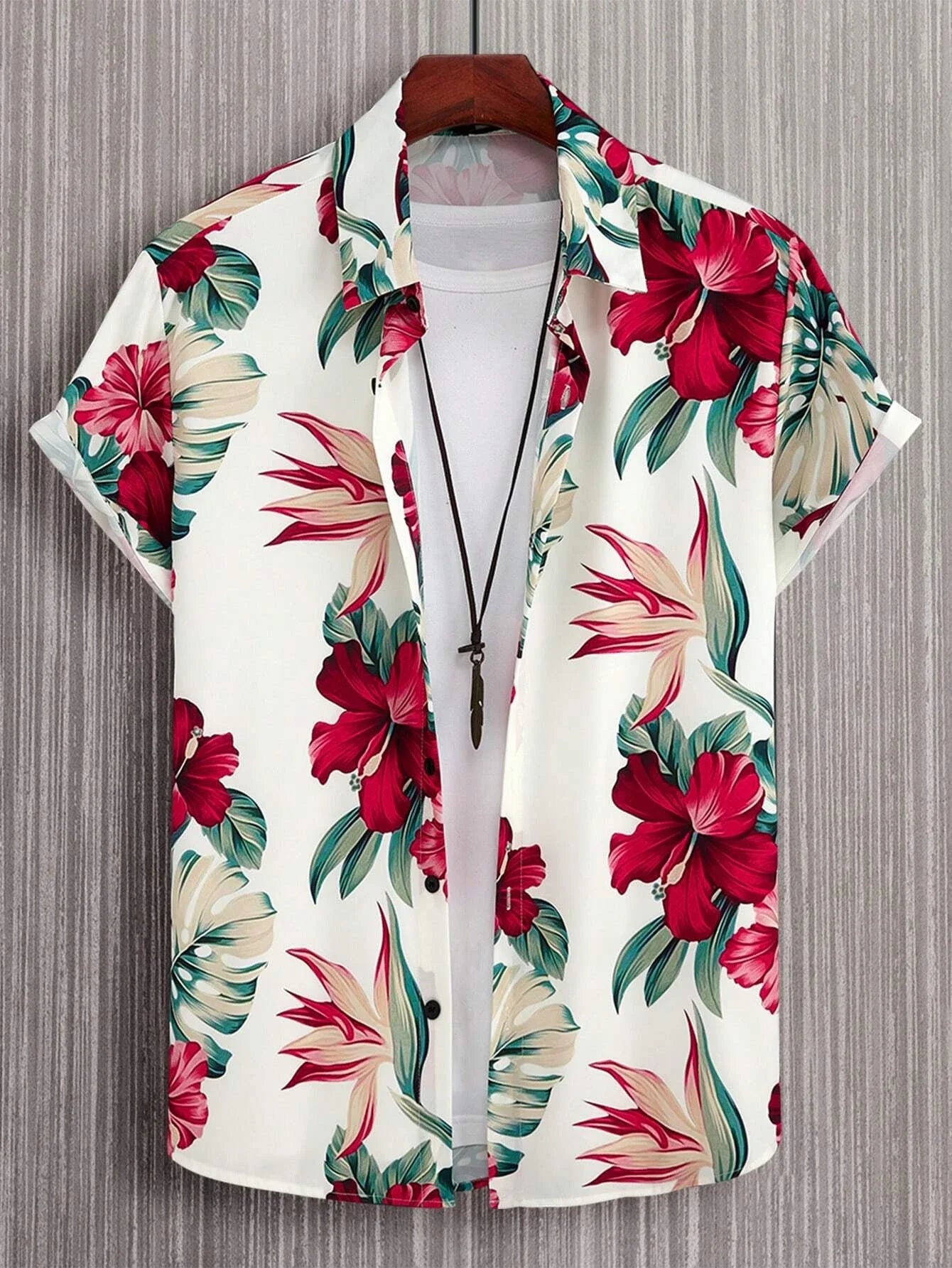 Tropical Coconut Tree Pattern Men's Short Sleeve Button Down Lapel Shirt For Summer Resort Holiday Hawaiian Style oversized tops