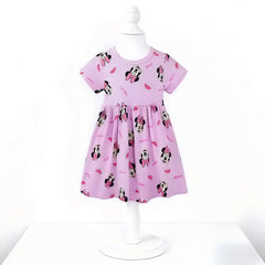 Summer Girl Short-sleeved Dress Cute Minnie Princess Style Casual Sundress for 2-6 years Kids Baby Version