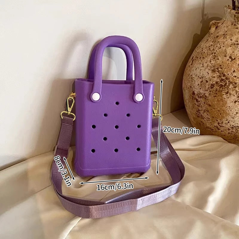 Beach Tote Bag Picnic Storage Baske Summer Women Travel Handbags Fashion Shopping Bag Rubber EVA Waterproof Beach Bag Purse