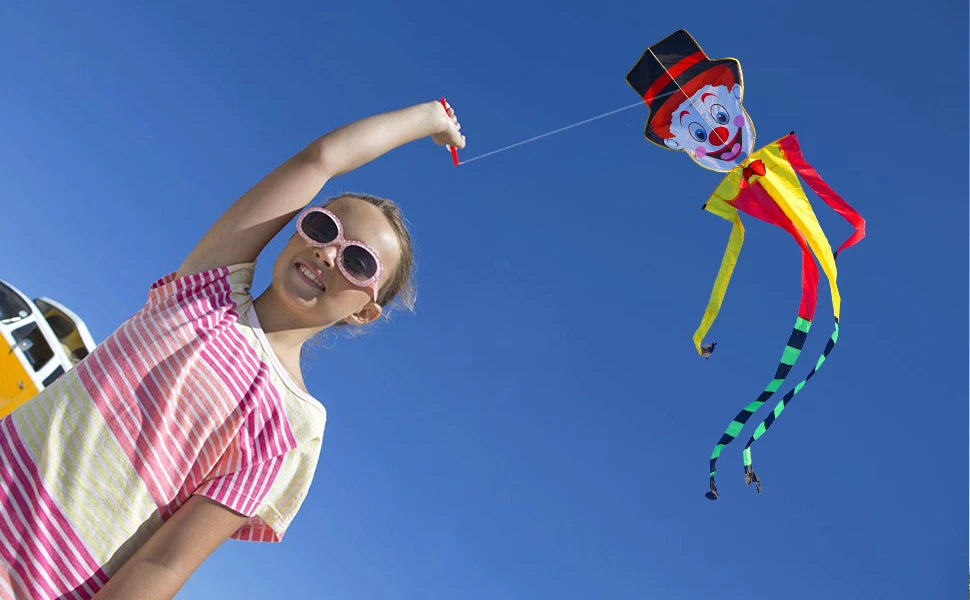 New Outdoor Fun Sports 124Inch Power Single Line Kite For Beginner With Handle And String  Good Flying