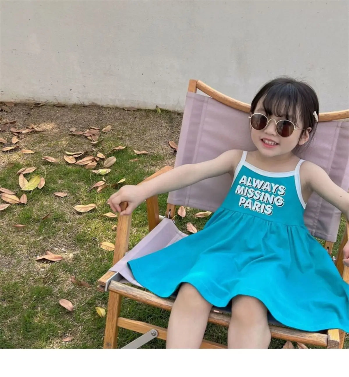 2026 Summer Girls Cute Print One Piece Suspender Dress Casual Design