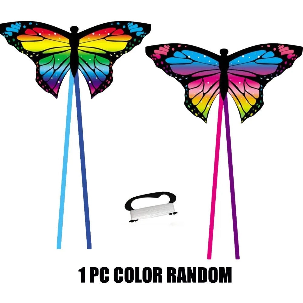 New Easy to Fly Colorful Kite Steering Good Flying 3D Kite Beautiful 100 Meter Kite String Children's Kite Kid & Adult