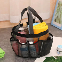 Portable Mesh Shower Caddy Tote Beach Bag Travel Storage Wash Bag Swimming Bath Bag Suitable for Outdoor Camping Quick Dry Tote