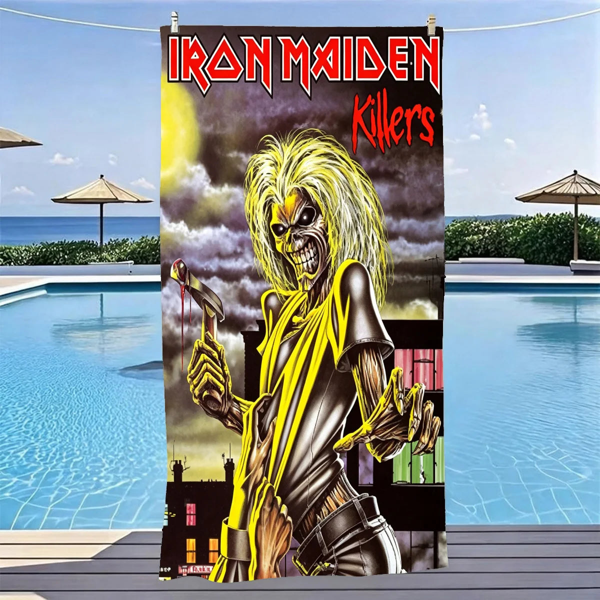 Iron Maiden Killers Album Microfiber Beach Towel Quick Dry Super Absorbent Sand Free Soft Oversized Bath Towels Gym Sports Towel