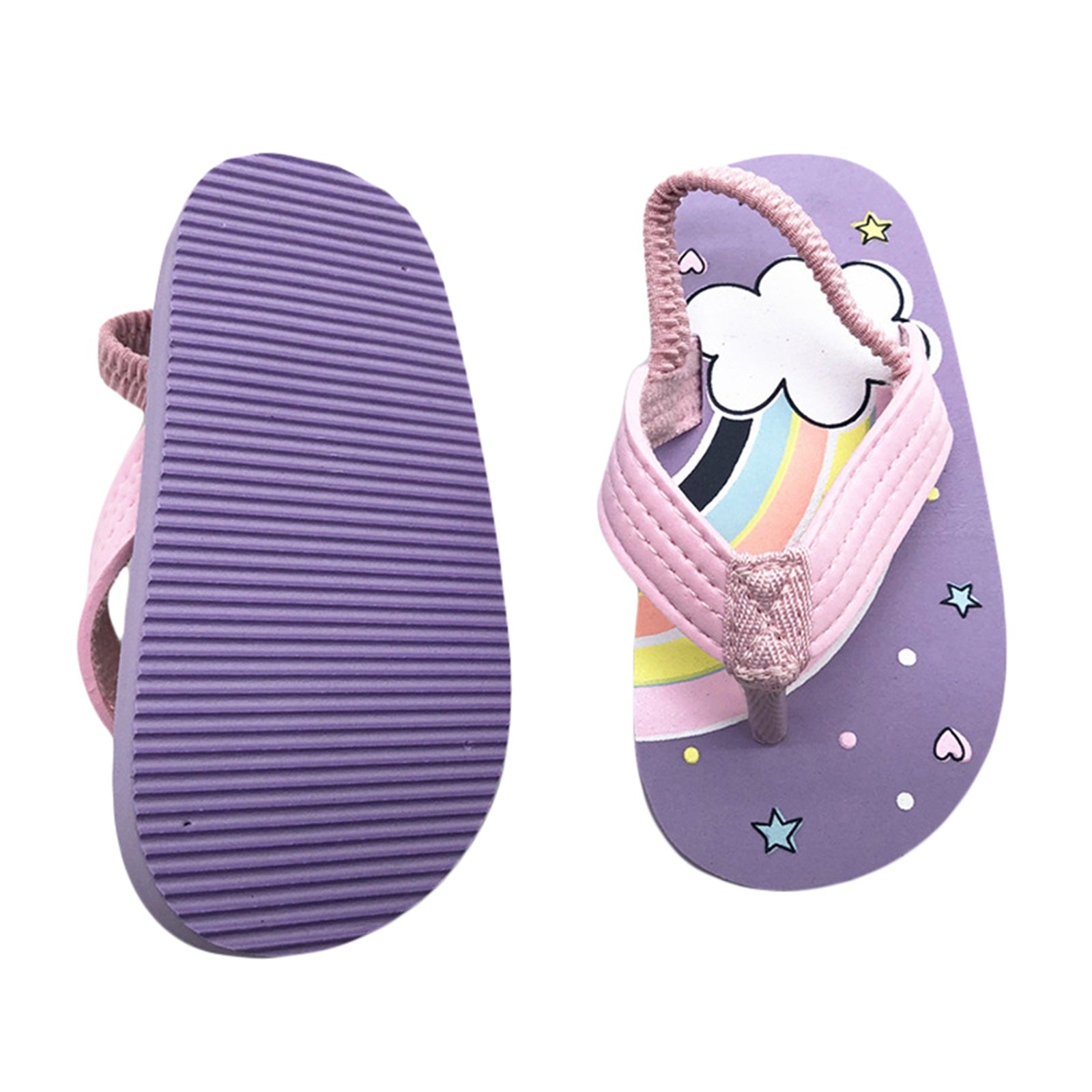 Toddler Flip Flops Shoes Little Kid Sandals with Back Strap Boys Girls Water Shoes for Beach and Pool