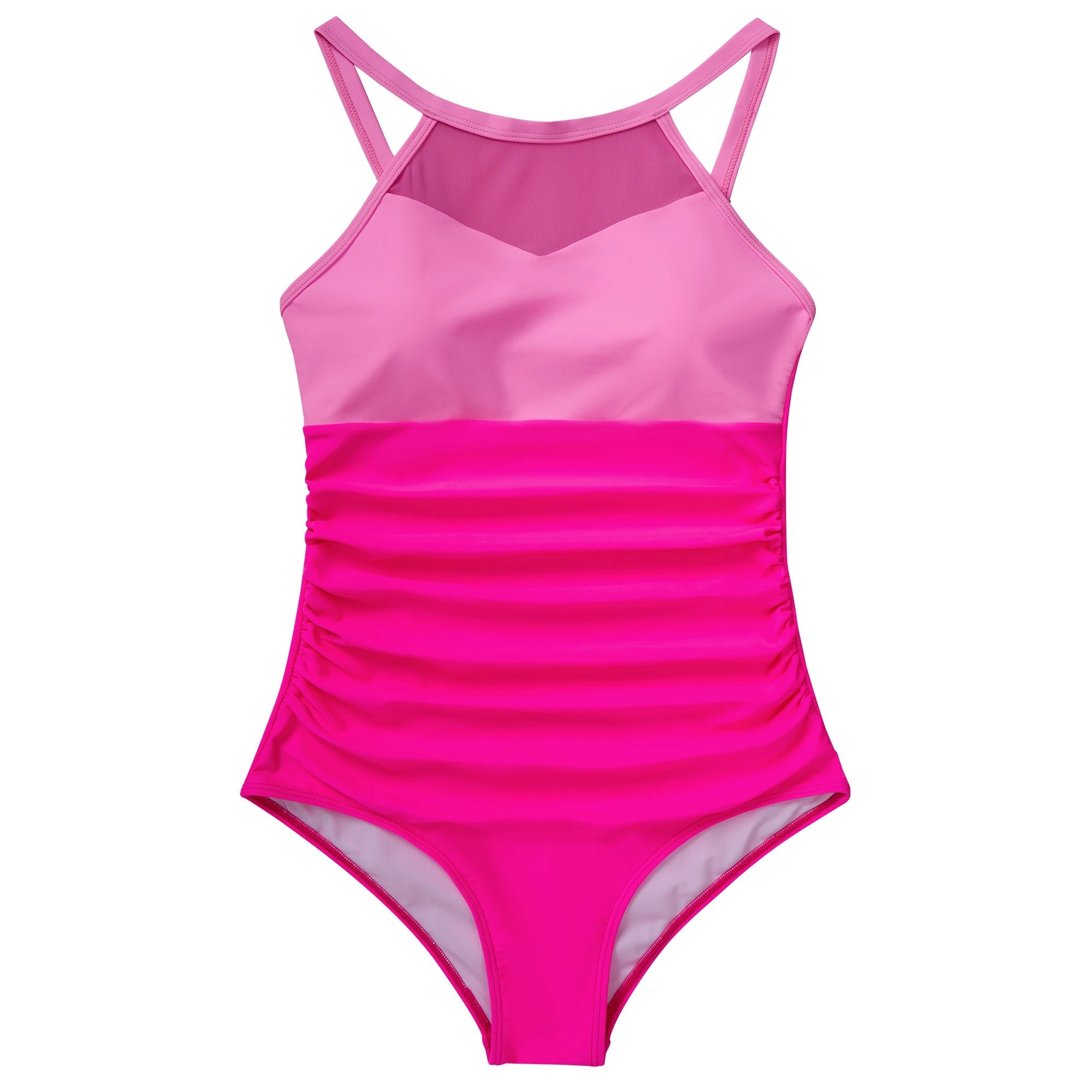Plus Size One Piece Swimsuits Women Hollow Out Swimwear For Women Mesh Solid Push Up Padded XL Size Bathing Suits Female