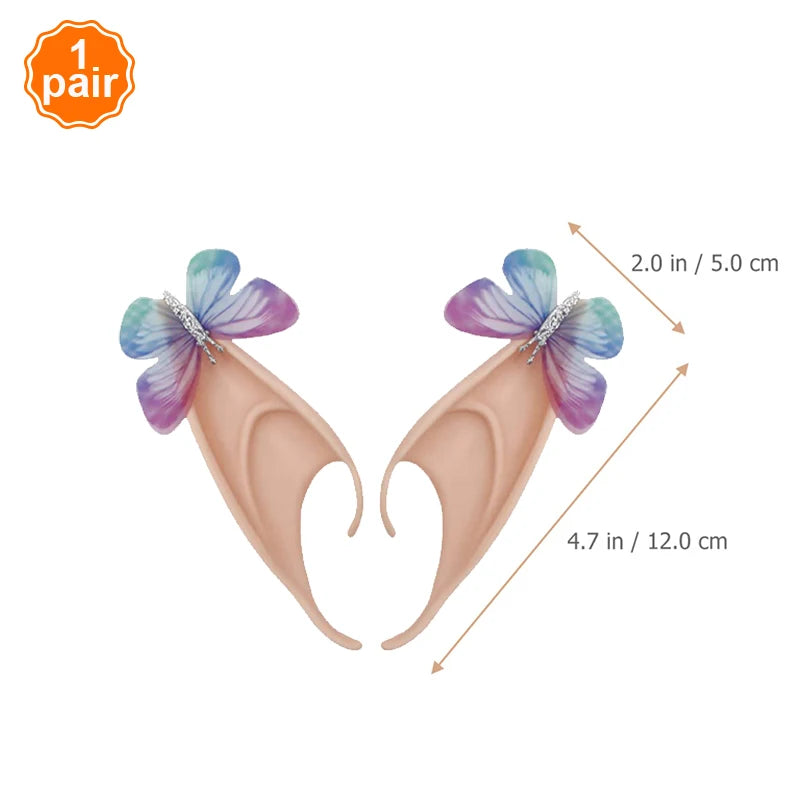 Vampire Teeth Fangs Fairy Butterfly Elf Ears False Teeth Cosplay Masquerade Costume Prop Horror Halloween Party Decoration Favor