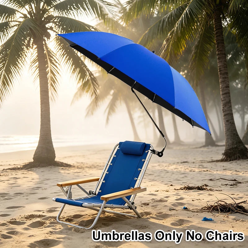 Adjustable Outdoor Sunshade Umbrella UV Protection Fishing Camping Beach Chair Umbrella Multi-functional Long Handle Umbrella