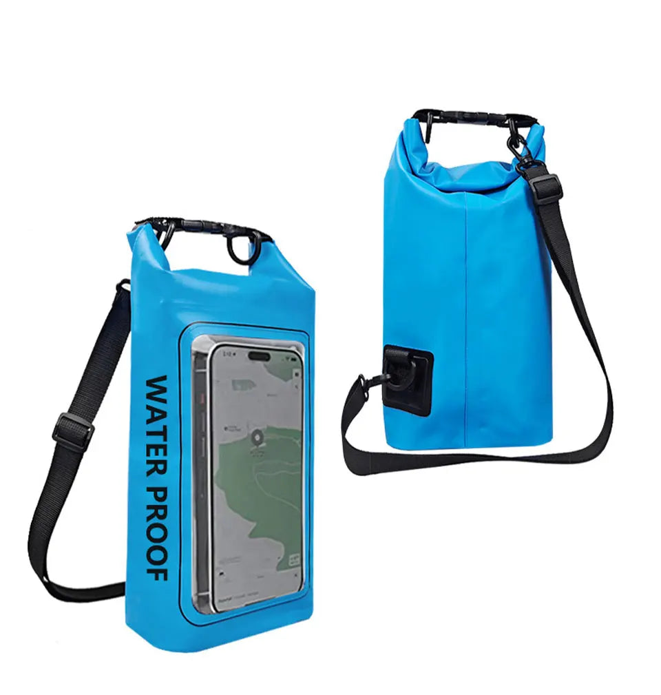 2L/5L Waterproof Dry Bag Touch Screen Swimming Waterproof PVC Bag Rafting Floating Outdoor Sport Bag Surfboard Kayak Storage Bag