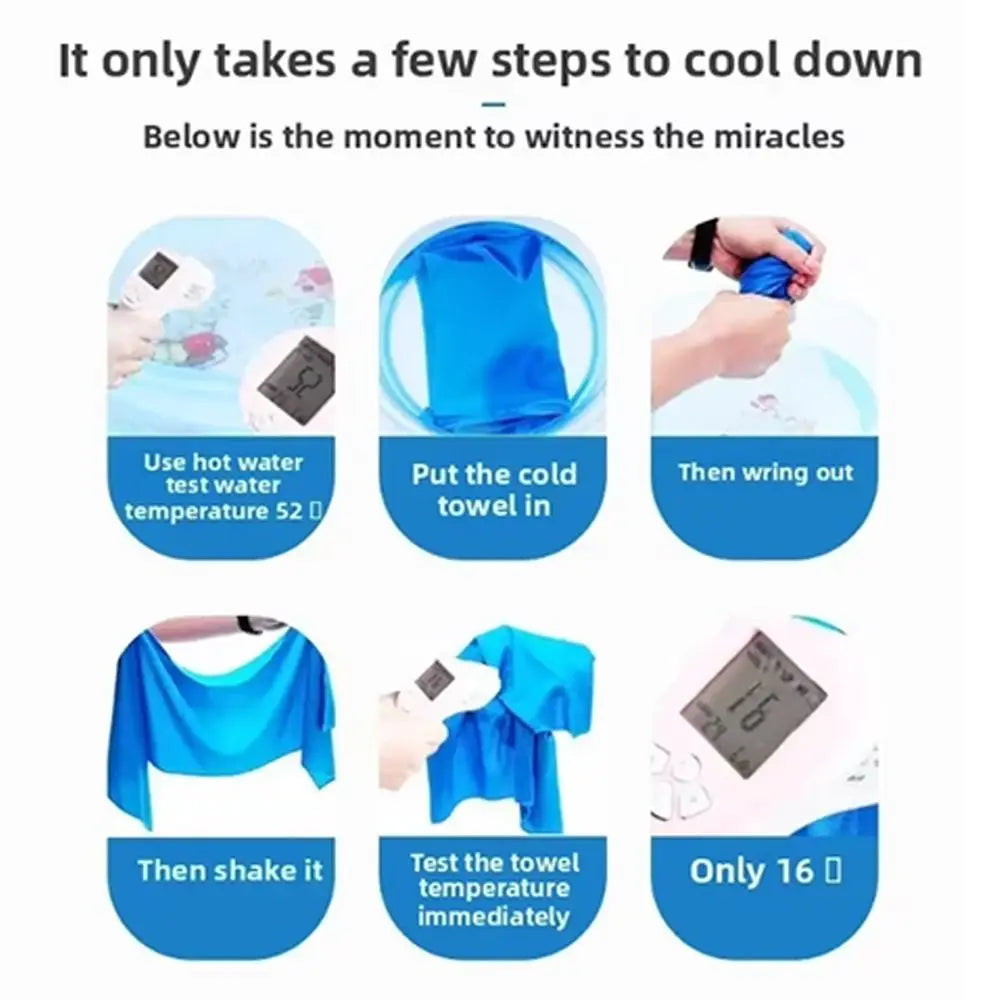 Breathable Cooling Towel Ultra Soft Lightweight Microfiber Towels Sunstroke Prevention Quick Drying Yoga Swimming Gym Towel