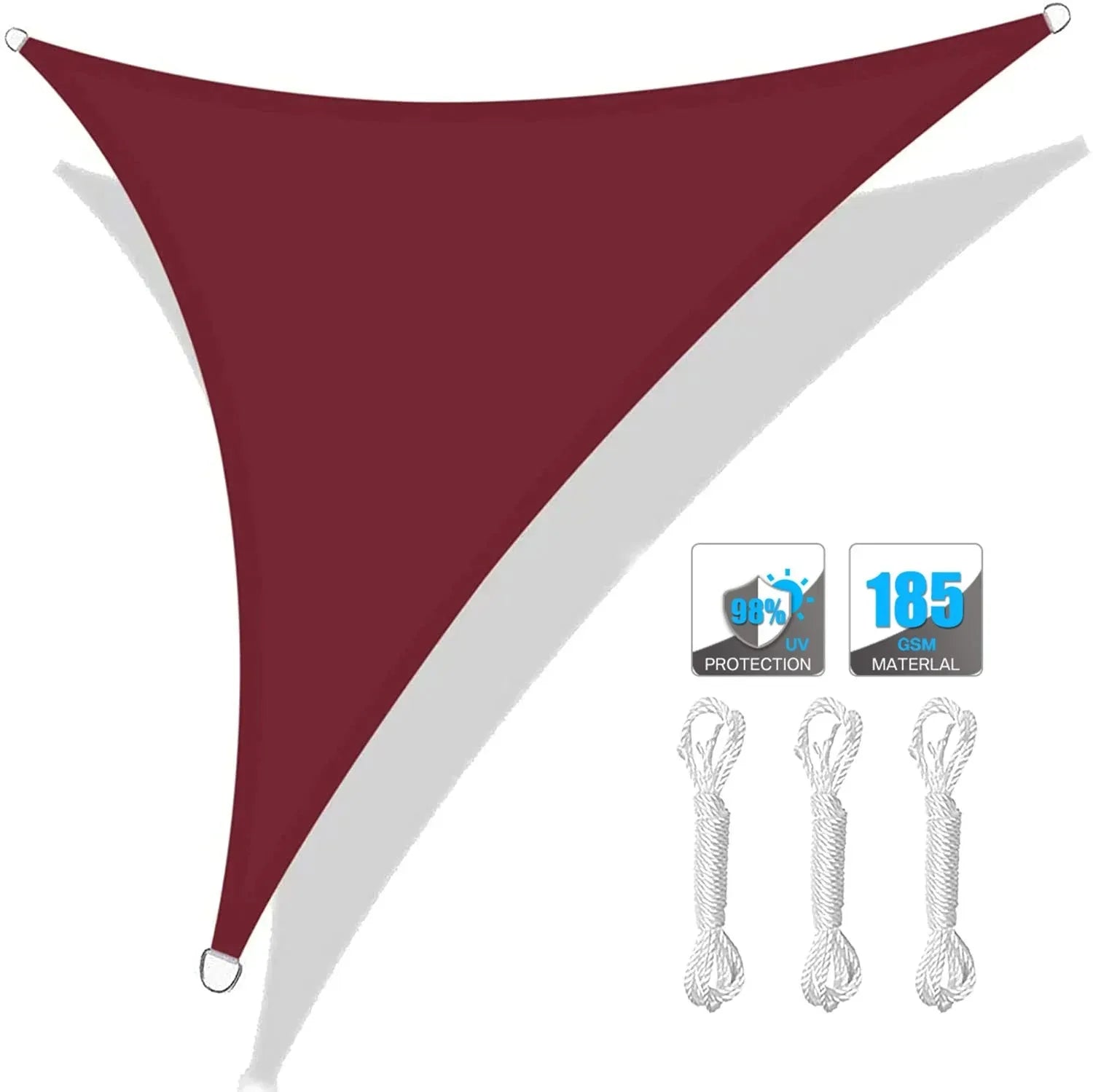 5x5x5/3x3x3M/2x2x2M Waterproof Triangle Sun Shade Sail Canopy For Outdoor Garden Patio Backyard Camping Tents Pool Shade Cloth