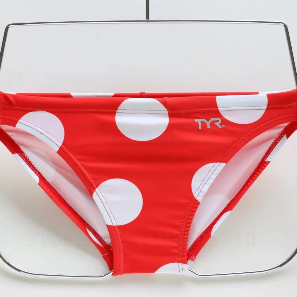 Men's Swimsuit Bikini with Elastic Drawstring Outdoor Sports Pool Training Quick-drying Briefs Team-specific Racing Underwear