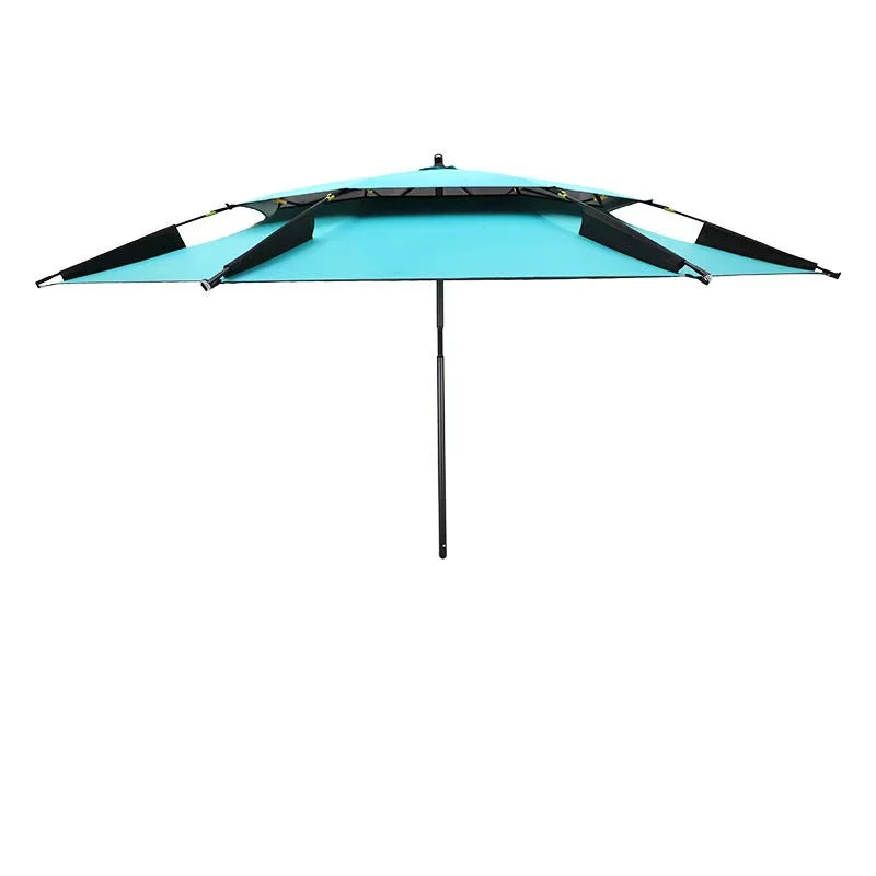 2.2M double-layer folding sunshade outdoor camping umbrella fishing tool beach sunshade umbrella windproof sunshade fishing