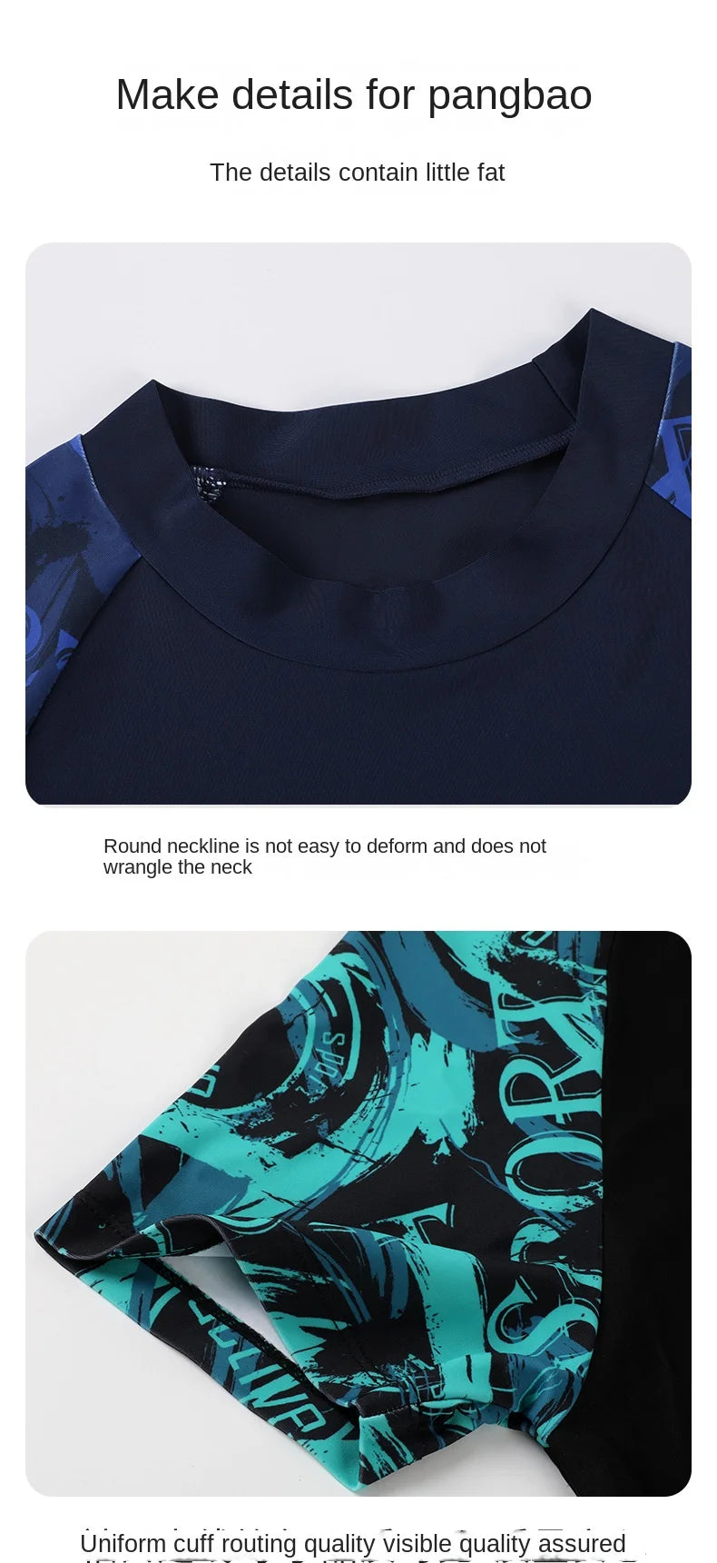 Children's Swimwear with Cap, Split Body, Short Sleeve, Two Piece Swimsuit for Men, Teenagers, Boys, New, Hot Spring Set, 2024