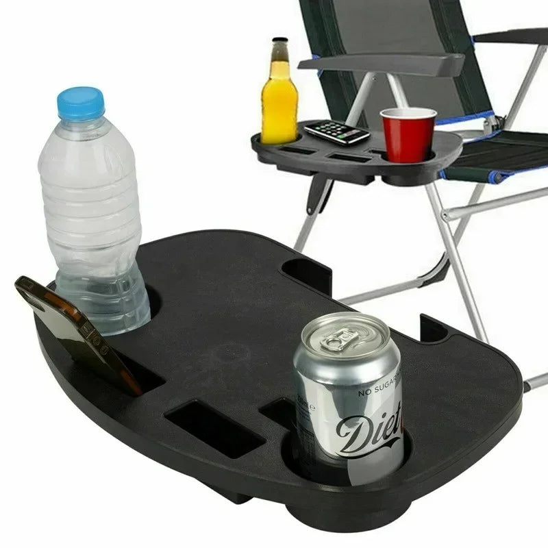 1 Pcs Outdoor Fishing Camping Beach Camping Equipment Lounge Chair Clip Side Table Cup Drink Tray Clip Easy To Carry Suitable