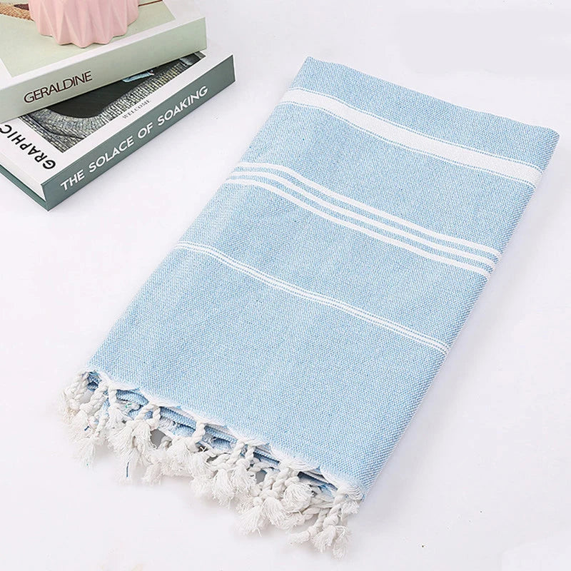 Turkish Beach Towel100x180cm100% Cotton Sand Free Quick Dry Swim Towel Extra Large Light Travel for Adults Beach Towel
