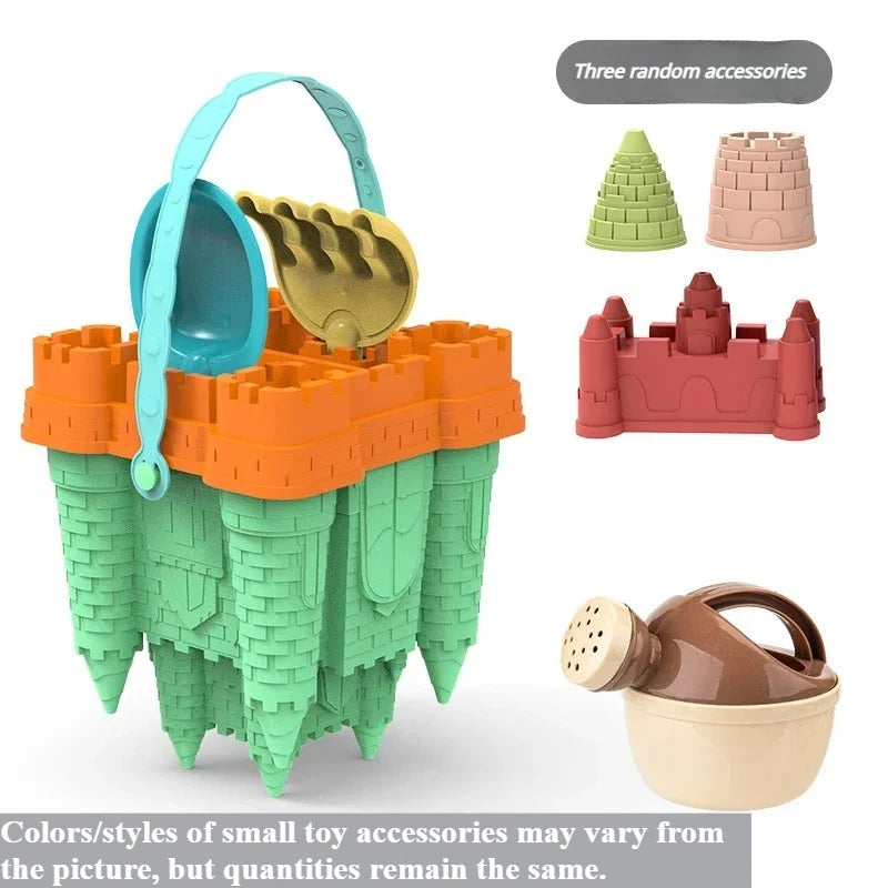 Beach Castle Bucket Play Sand Set Toys Sand Scoop Children Summer Toys Sand Toys Sand Box for Kids Outdoor Family Funny Gifts