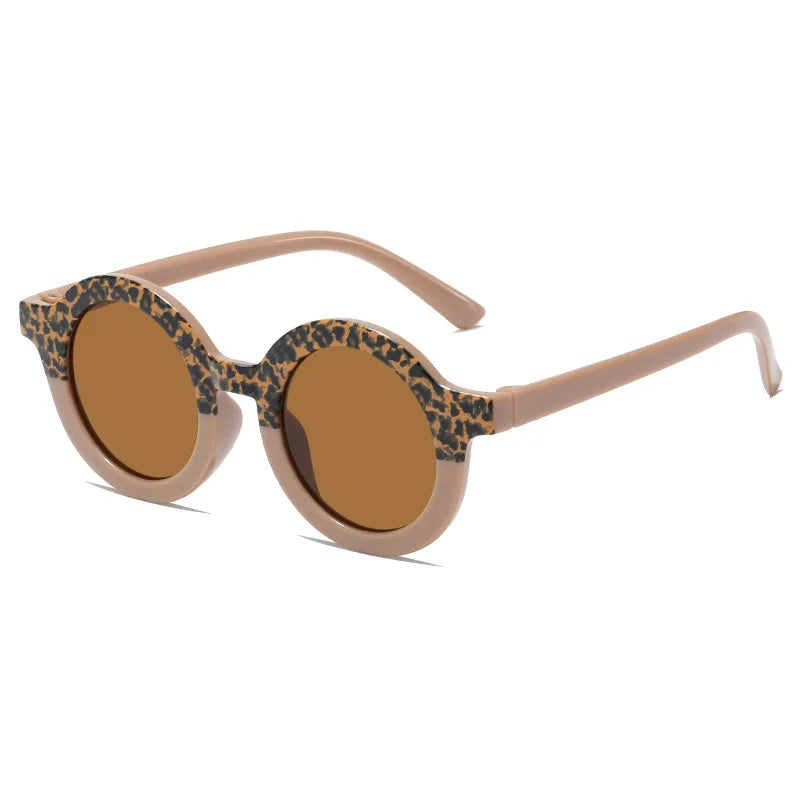New Children's Sunglasses Korean Edition Girls' Round Frame Sunglasses Personalized Baby Sunscreen Sunglasses Fashion Versatile