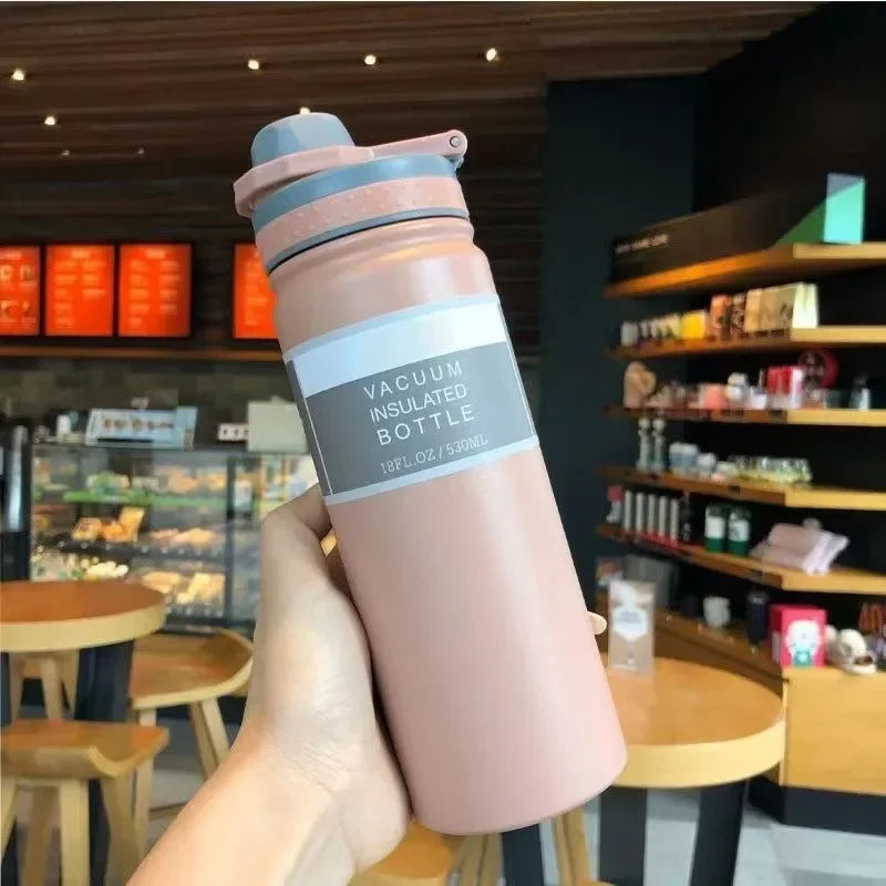 750ML Stainless Steel Outdoor Thermos Bottle Cup Large-Capacity Portable Sports Travel Car Water Cup Kettle Kids Water Bottle