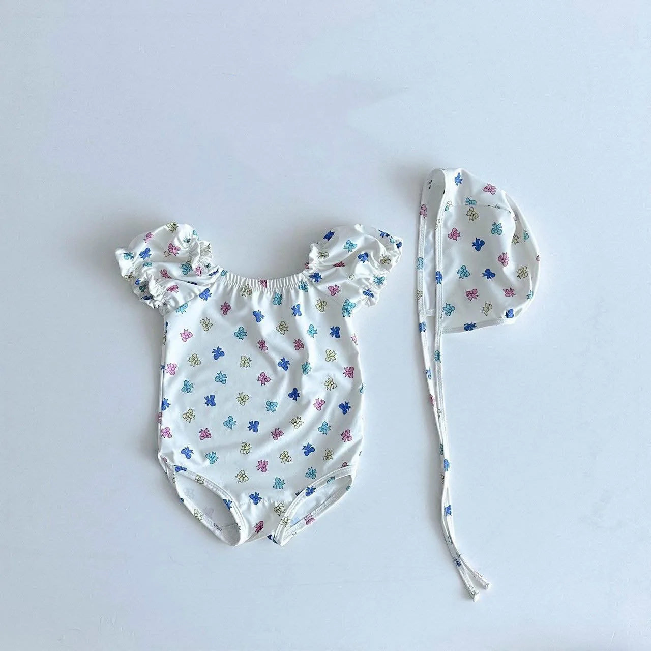 New Baby Swimsuit 2025 Summer Korean  Ins Infant Jumpsuit Seaside Climbing Suit Swimming Clothes wiht Hat