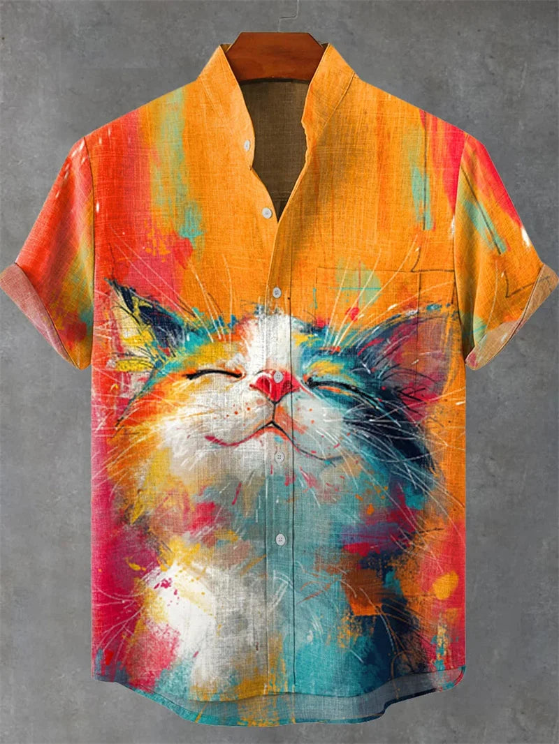 2025 Men's Shirt Hawaii Beach Holiday Flower Pattern Summer Casual Men's Top Breathable New Style
