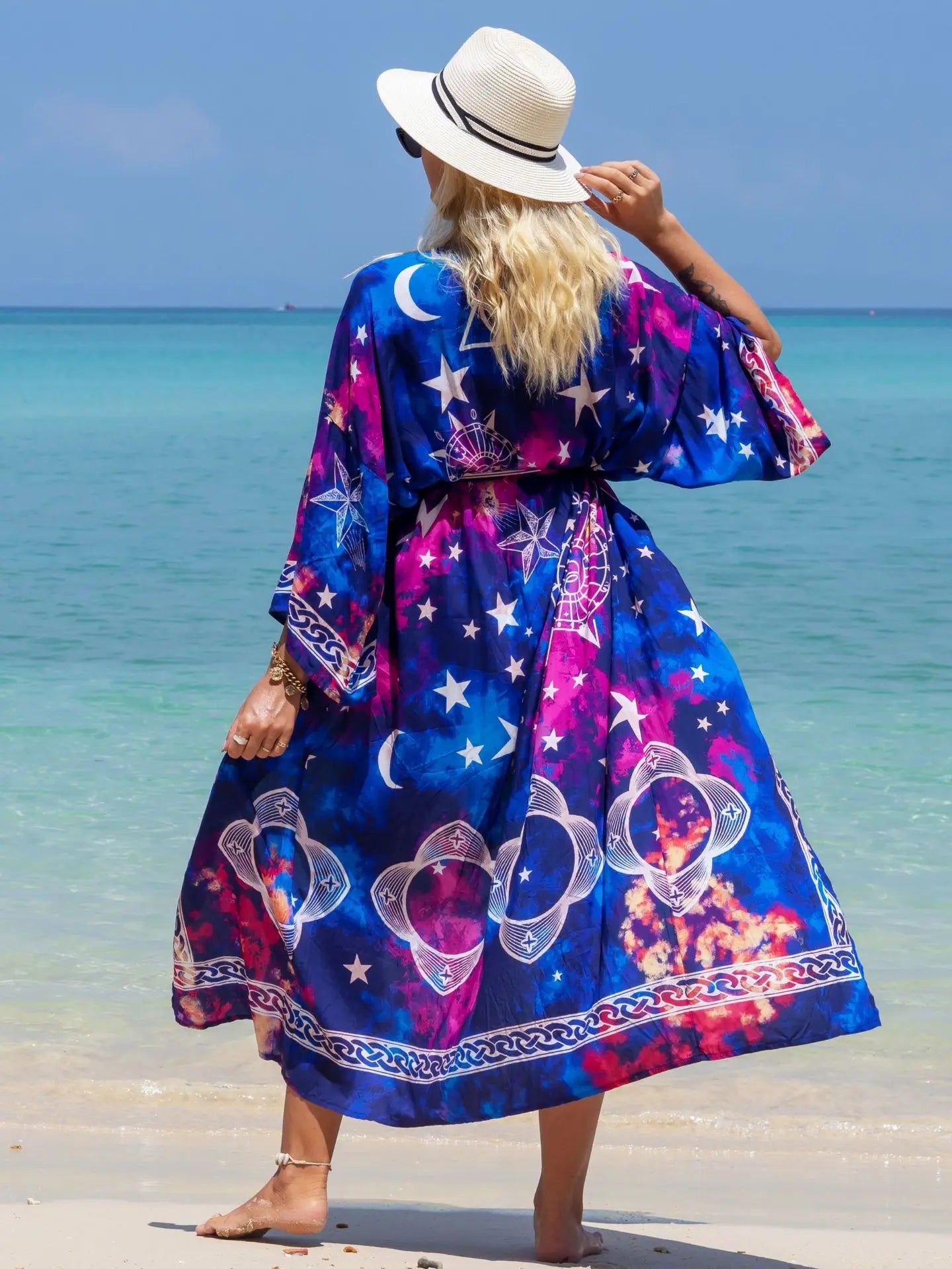Swimsuit Cover Up Printed Kimono for Sea Boho Coverup Long Luxury Beach Outings Belted Swimwear Cape Holiday Bathing Suits Sales