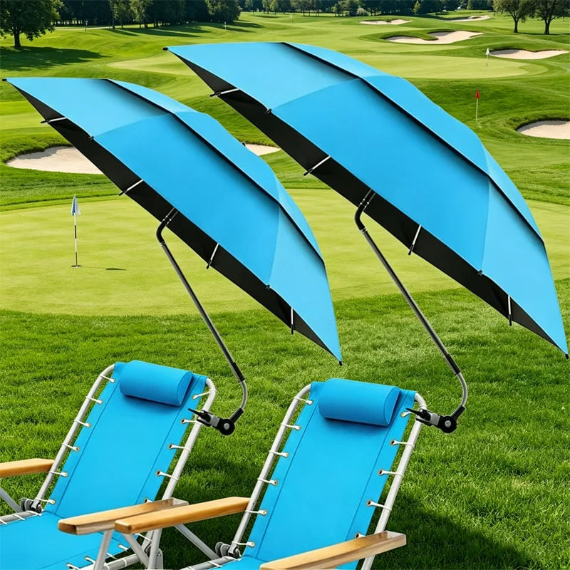 Adjustable Beach Chair Umbrella Outdoor Lightweight Clamp-on Umbrella Multi-functional Stroller Umbrella Wheelchair Stroller