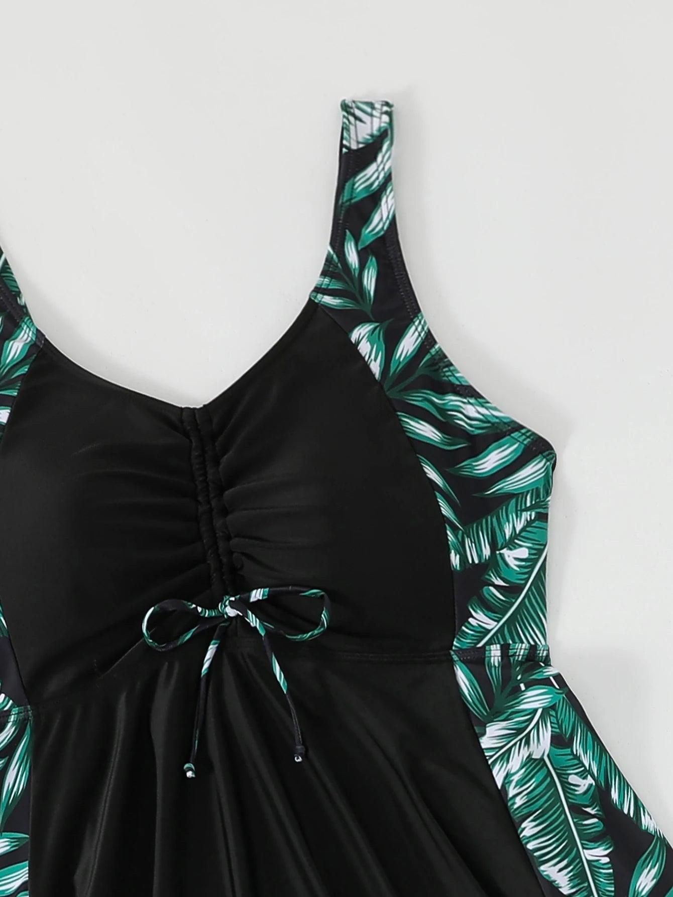 Swimsuit Women Leopard Large Plus Size Tankini 2 Pieces Swimwear Female Bathers Bathing Swimming Swim Suit Beach Dress 5XL