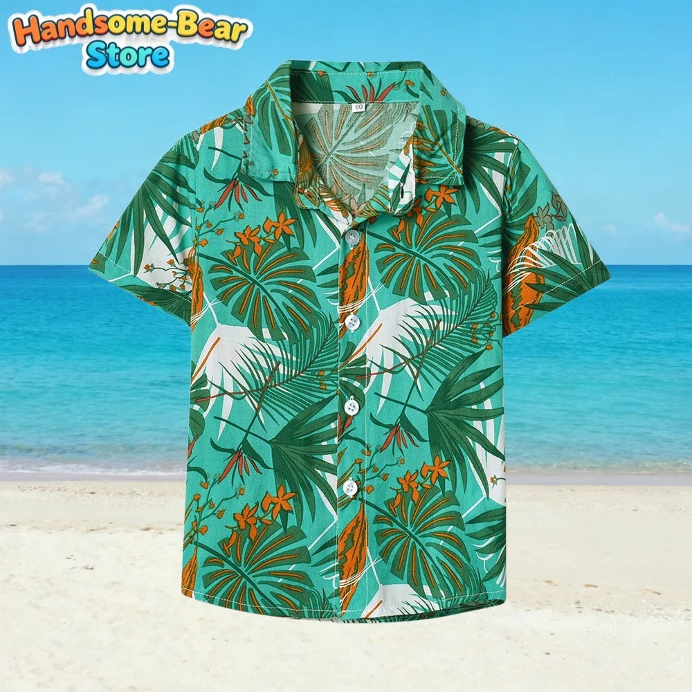 Hawaiian New Kids' Shirt Fashion Pattern 3D Print Shirt Summer Holiday Casual Harajuku t-Shirt Outdoors Simple Boys Girls Shirts