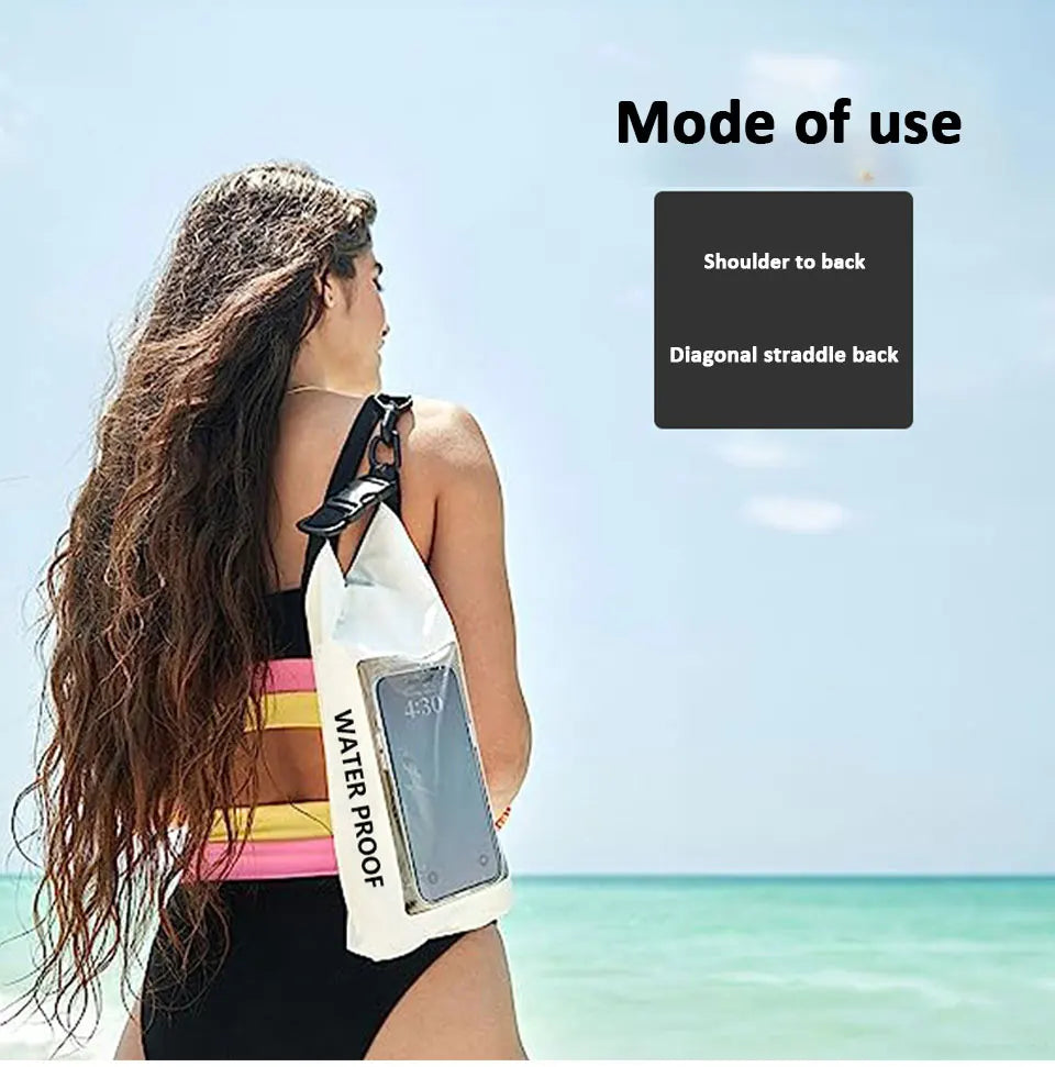 2L/5L Waterproof Dry Bag Touch Screen Swimming Waterproof PVC Bag Rafting Floating Outdoor Sport Bag Surfboard Kayak Storage Bag