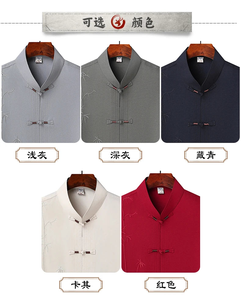 Men's sets (Shirt + trousers) 2026 summer new style men fashion shirt short sleeve shirt High quality shirts male Two Piece