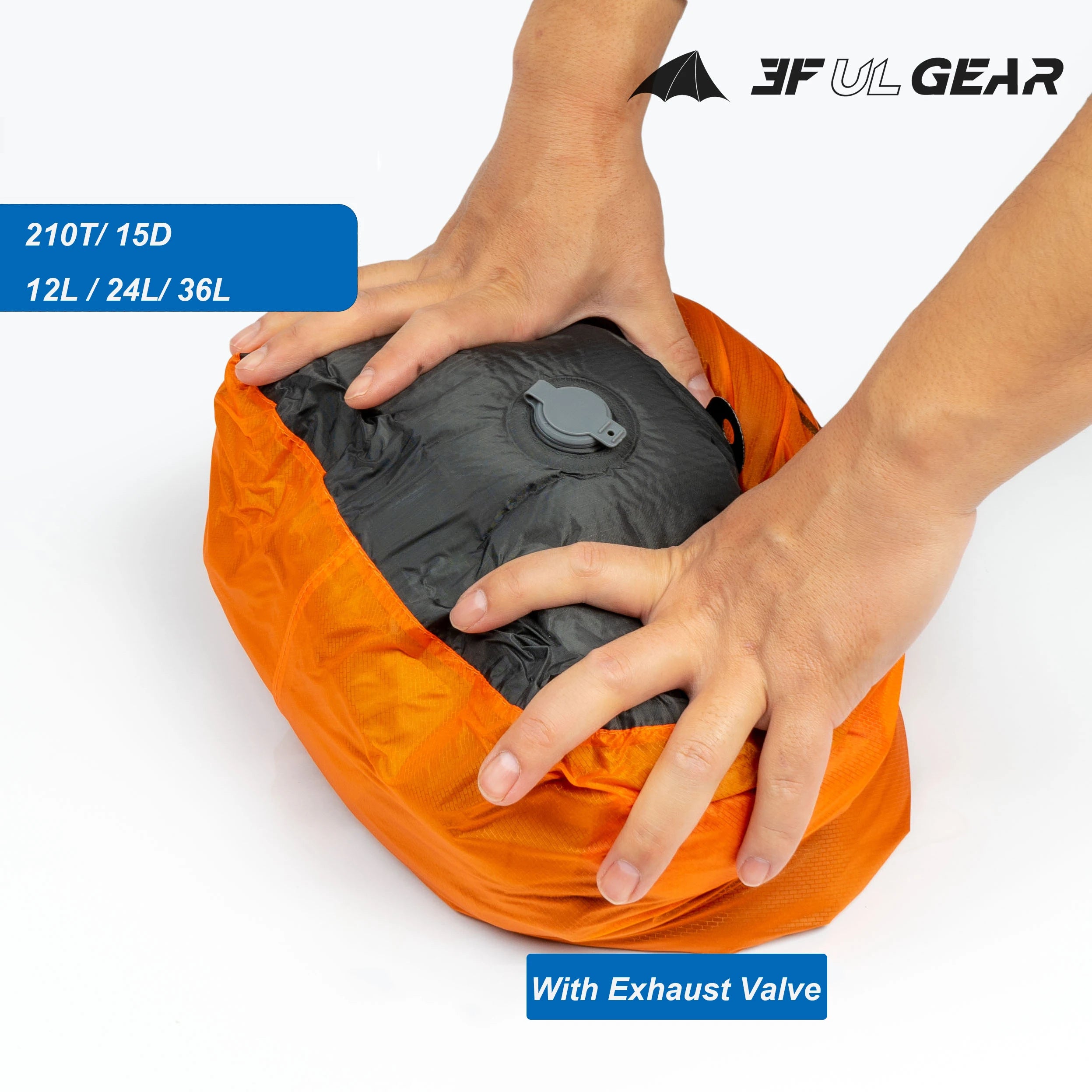 3F UL GEAR 12L 24L 36L Waterproof Bag With Air Valve Exhaust Drifting Swimming Bag Travel Storage Bags Outdoor Camping Equipment
