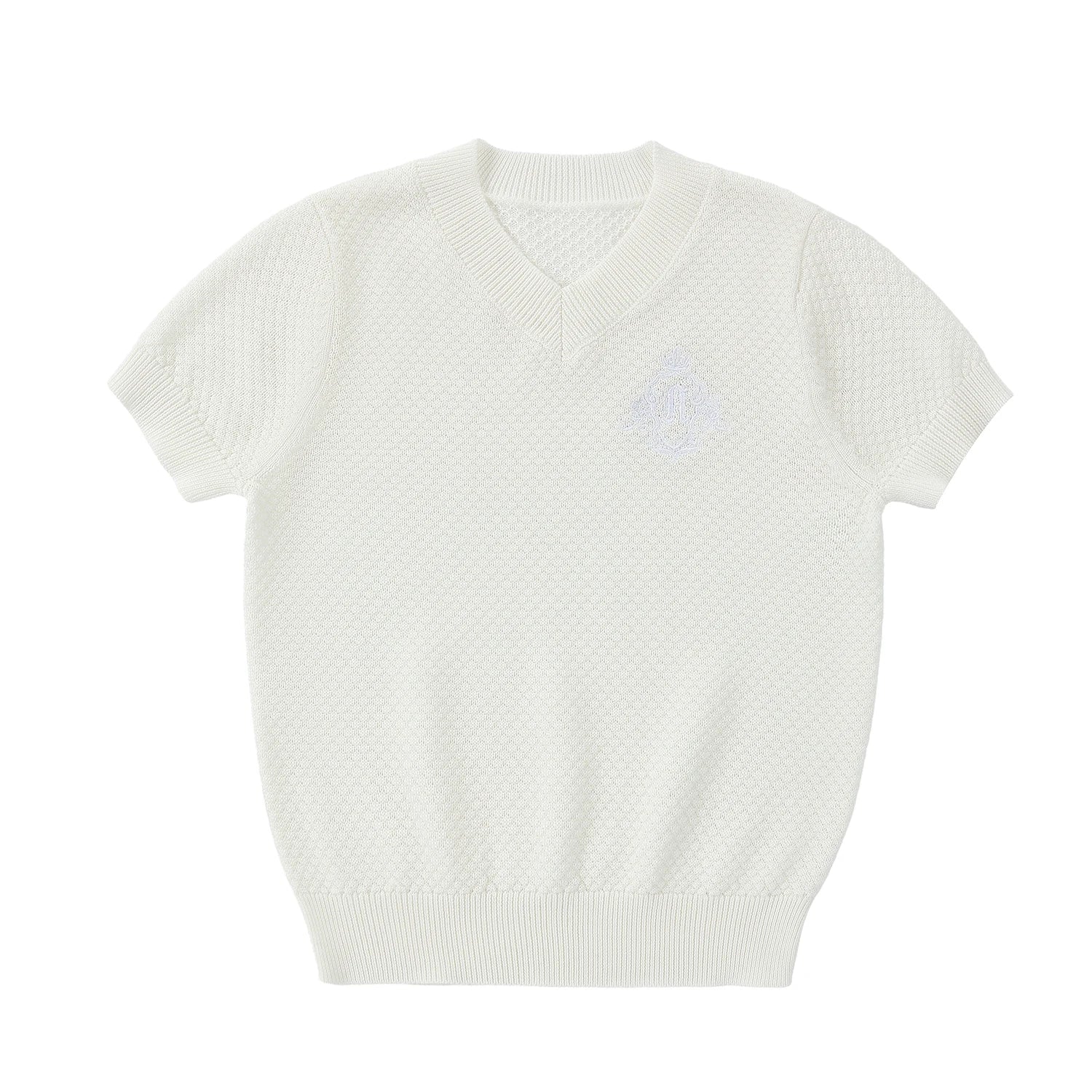 AP Santorini Stripe Collection SS26 Girls Ruffles Sleeve Dress Baby Kids Set V-neck Knit Top Brothers Sisters Family Matching