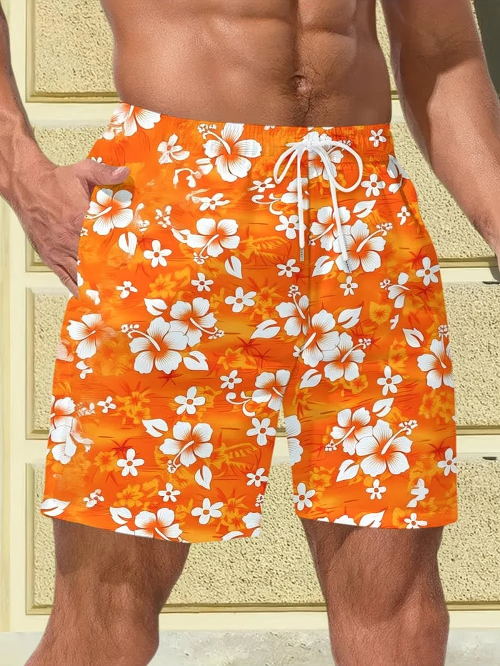 2026 Men's Summer Short Beach Vacation Hawaiian 3D Printed Shorts Men Y2k Graphic Short Pants Male Breathable Swim Loose Shorts