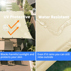 5x4m 4x3m 3x3m 3x2m Waterproof Tarp Tent Large Camping Awning Sun Shade Shelter Garden Patio Canopy Outdoor Beach Shade Hiking ﻿